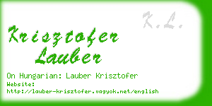 krisztofer lauber business card